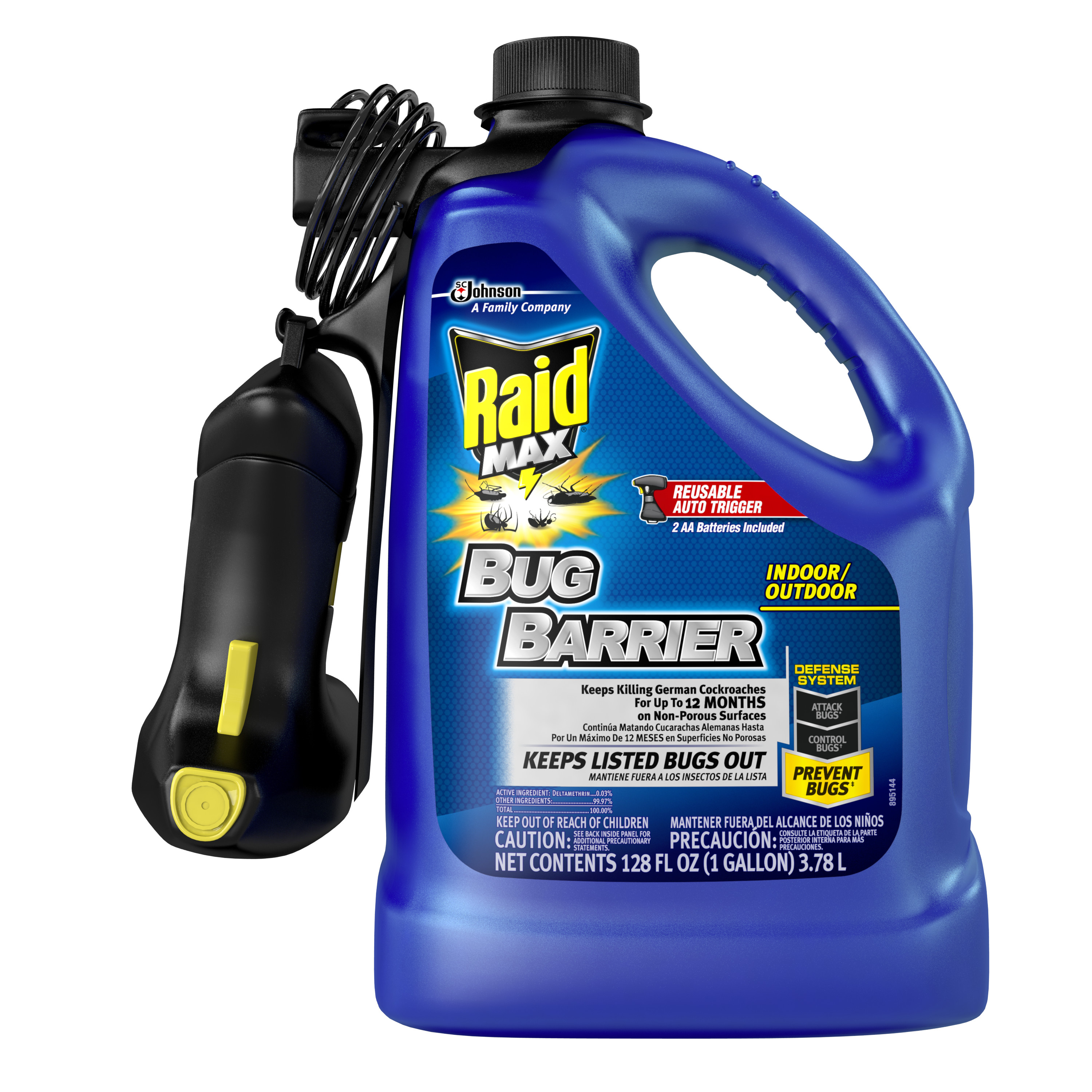 Raid Max Bug Barrier Trigger Starter Kit, Bug Killer, 128 oz, 1 Gallon - image 1 of 9