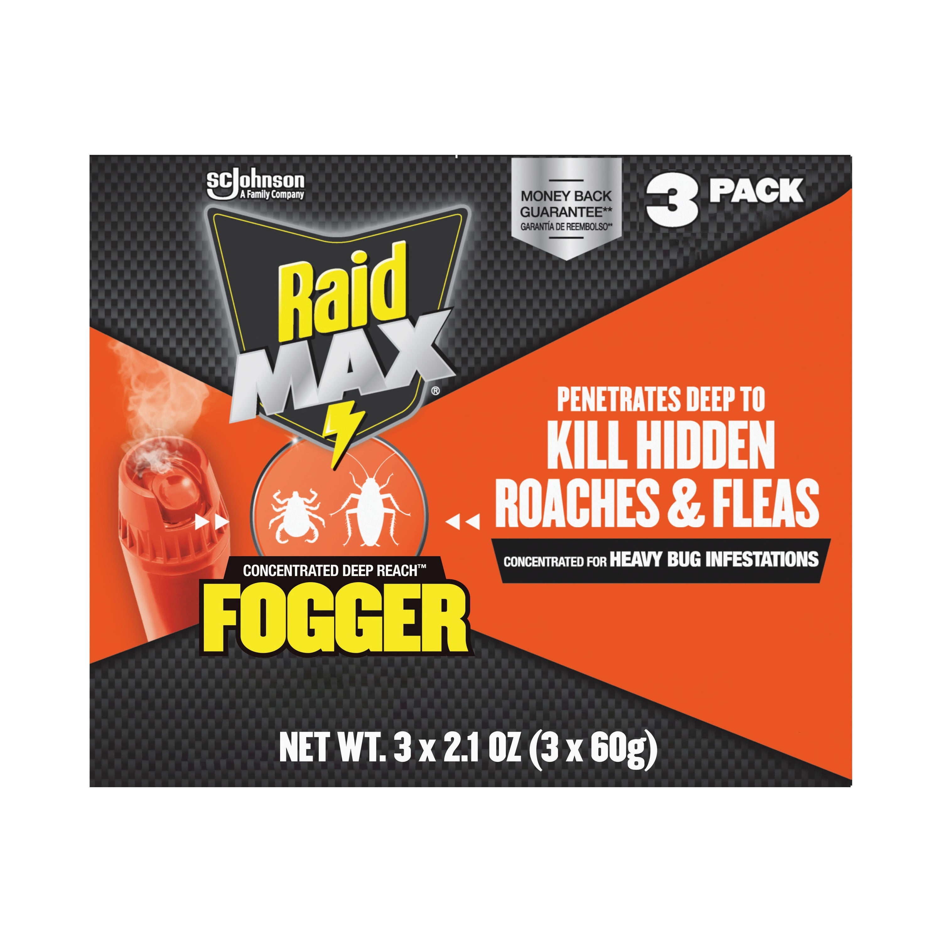 Insects Bug Crafts Raid Max Concentrated Deep Reach Indoor Insect Fogger 2.1 Oz ...
