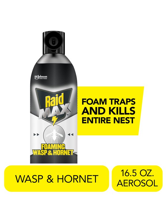 MAX Foaming Wasp and Hornet Killer, Fast Coverage Outdoor Foaming Spray, 16.5 oz