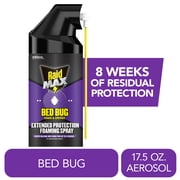 Raid Max Bed Bug & Flea Foaming Spray, 8 Week Residual Protection Bed Bug Control, 17.5 oz