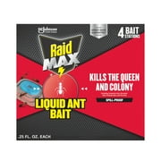 Raid Max Liquid Ant Insect Killer Bait, Outdoor and Indoor Ant Killer Traps for Home, 4 Count