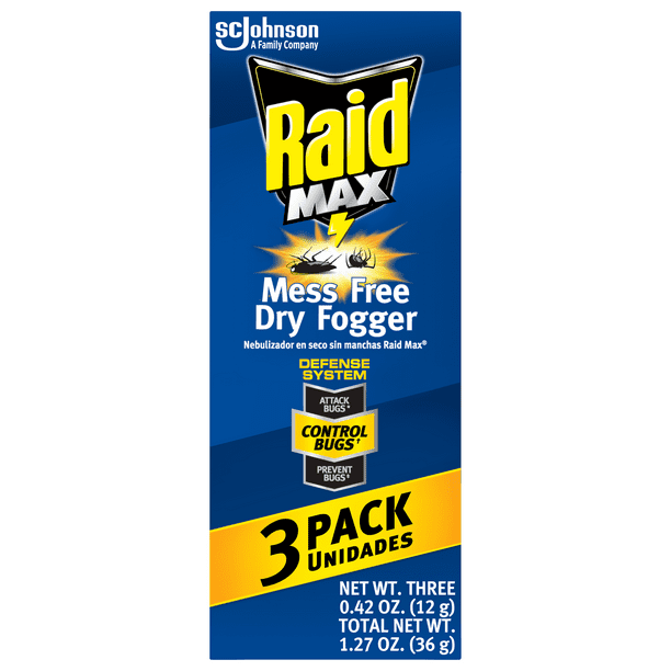 Raid Max Mess Free Dry Fogger, Bug Killing Fog for the