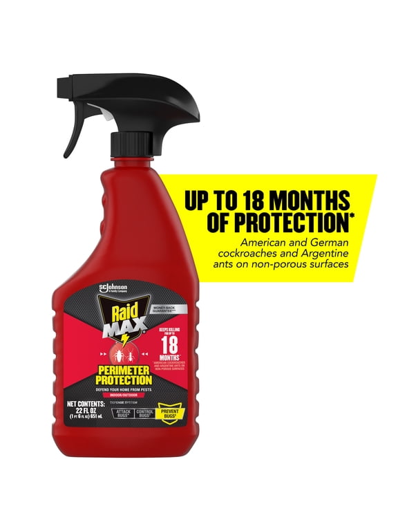 MAX Perimeter Protection, Indoor & Outdoor Bug Spray, Multi Insect Killer Spray, 22 fl oz