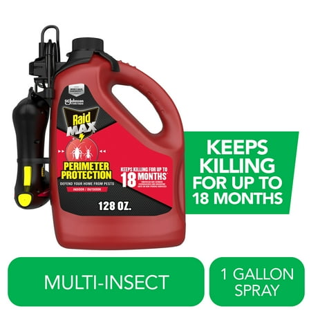 Raid Max Perimeter Protection Indoor and Outdoor Defense System Insect Killer Spray, 128 fl oz