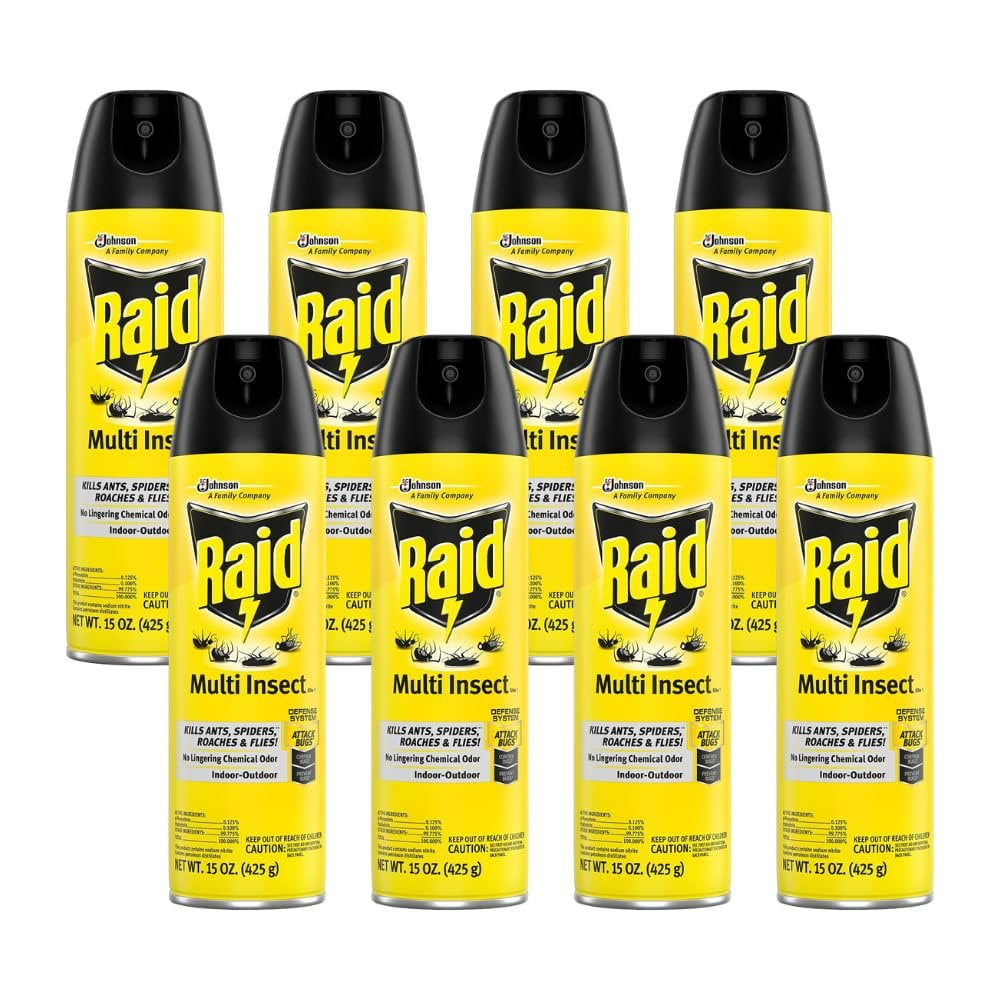 Raid Multi Insect Killer, Orange Breeze 15 Ounce Pack of 8