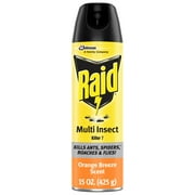 Raid Multi Inse Count Killer 7, Bug Killer Spray, Orange Breeze Scent, 15 oz