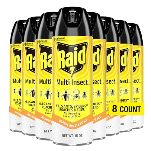 Raid Multi Insect Killer, Orange Breeze 15 Ounce (Pack of 8)