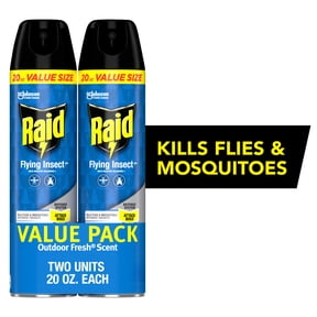 Raid Flying Insect Killer, Outdoor Fresh Mosquito, Fly and Wasp Home Bug Spray, 20 oz