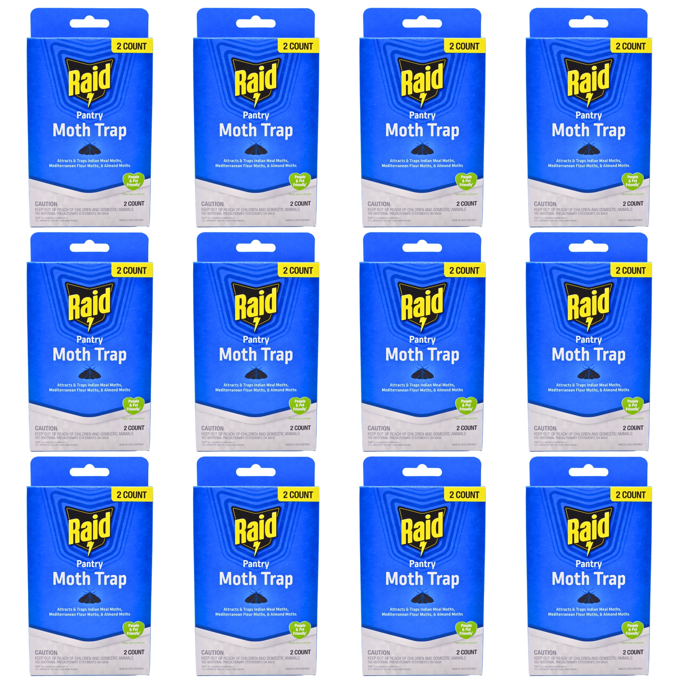 Raid Pantry & Flour Moth Trap with Lure, Sticky Glue Trap (24 Traps)