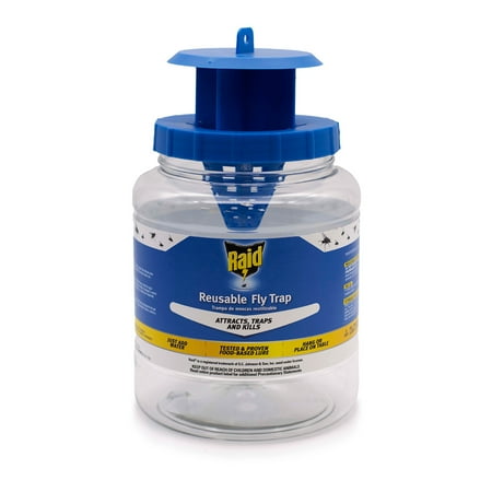 Raid Reusable Fly Jar Trap with Lure for Outdoor Pest Control