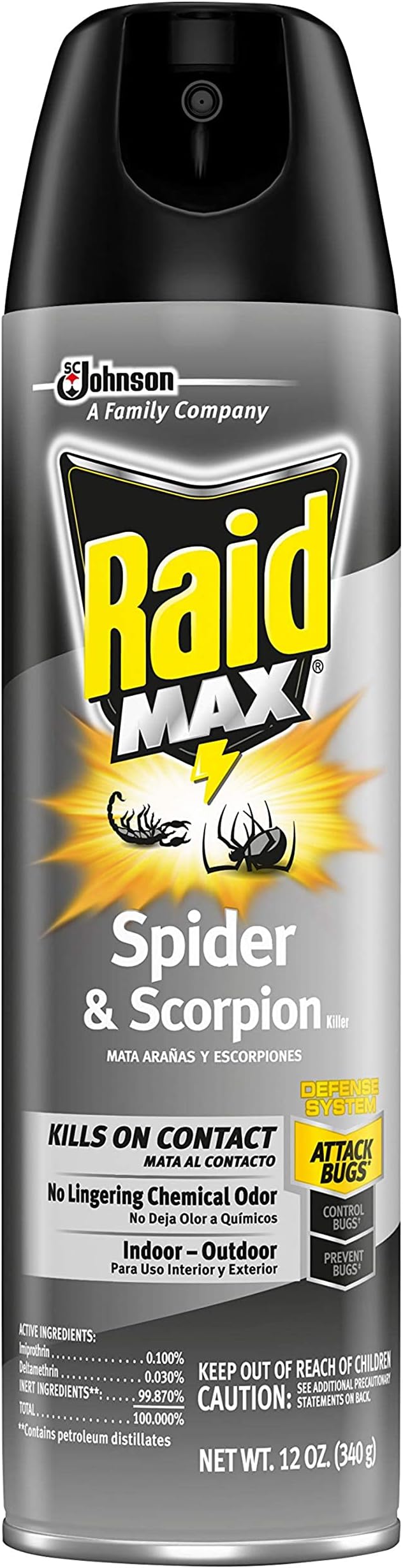 Raid Spider and Scorpion Killer, Kills spiders, scorpions, roaches