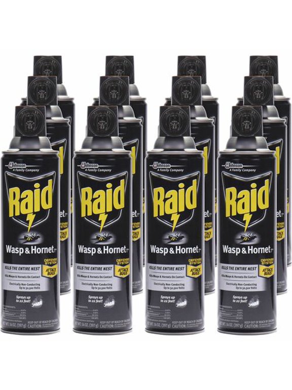Wasp and Hornet Killer 33, Spray, Kills Wasp, Hornet, Mud Dauber, Yellow Jacket, 14 fl oz, White (377651CT) | 2 Cartons (24 Total)