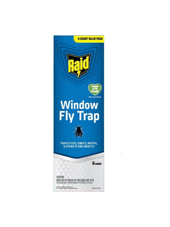 Window Fly Trap Discreet Adhesives - 8 Count for Indoor Use
