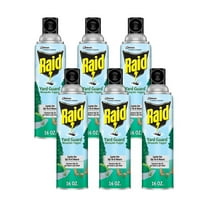 Raid Yard Guard Mosquito Fogger Insecticide - Outdoor Bug Bomb Fogger - 6 Pack, 16 Ounce