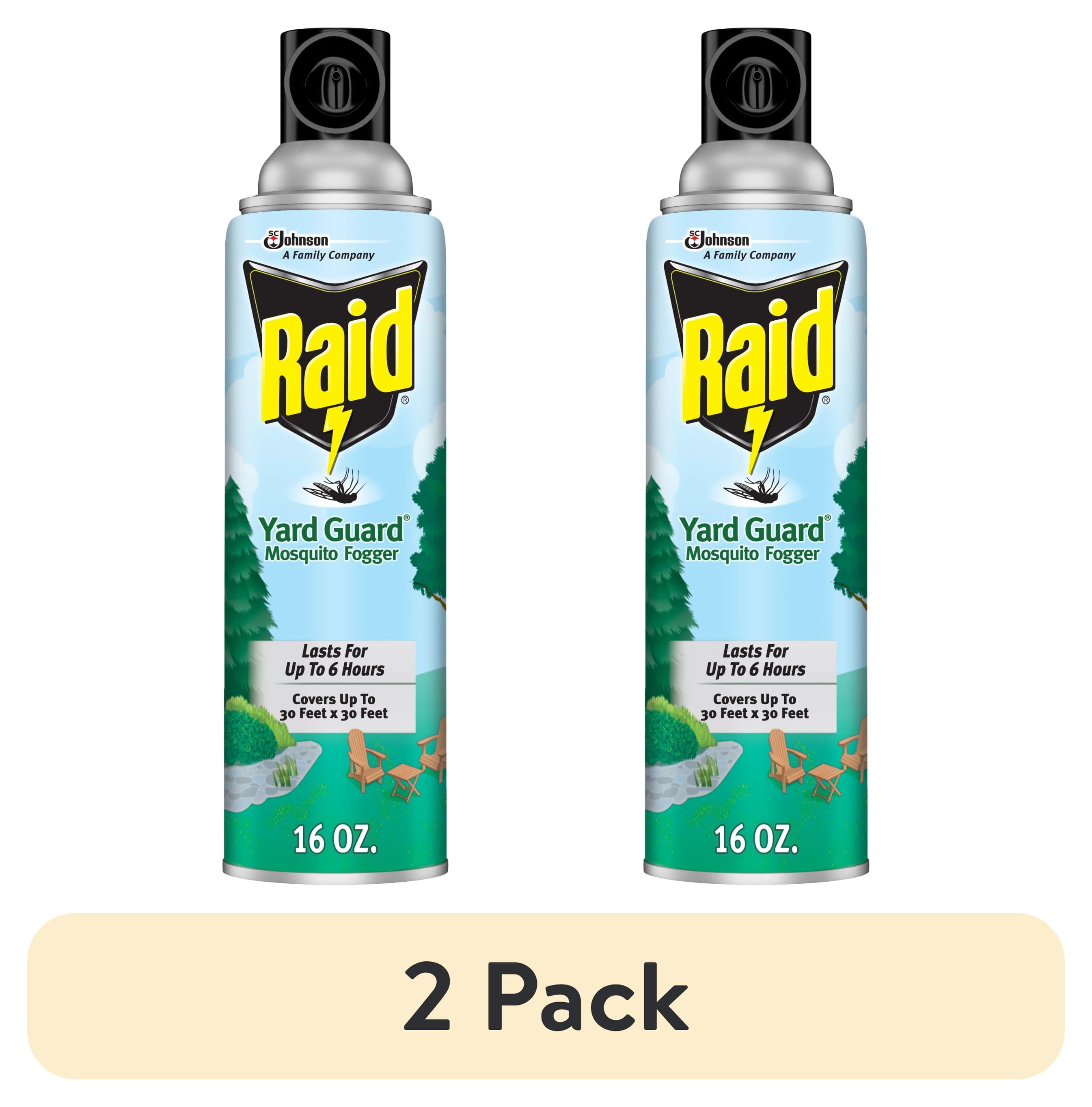 (2 pack) Raid Yard Guard Mosquito Fogger, Insect Killer Bug Spray, 16