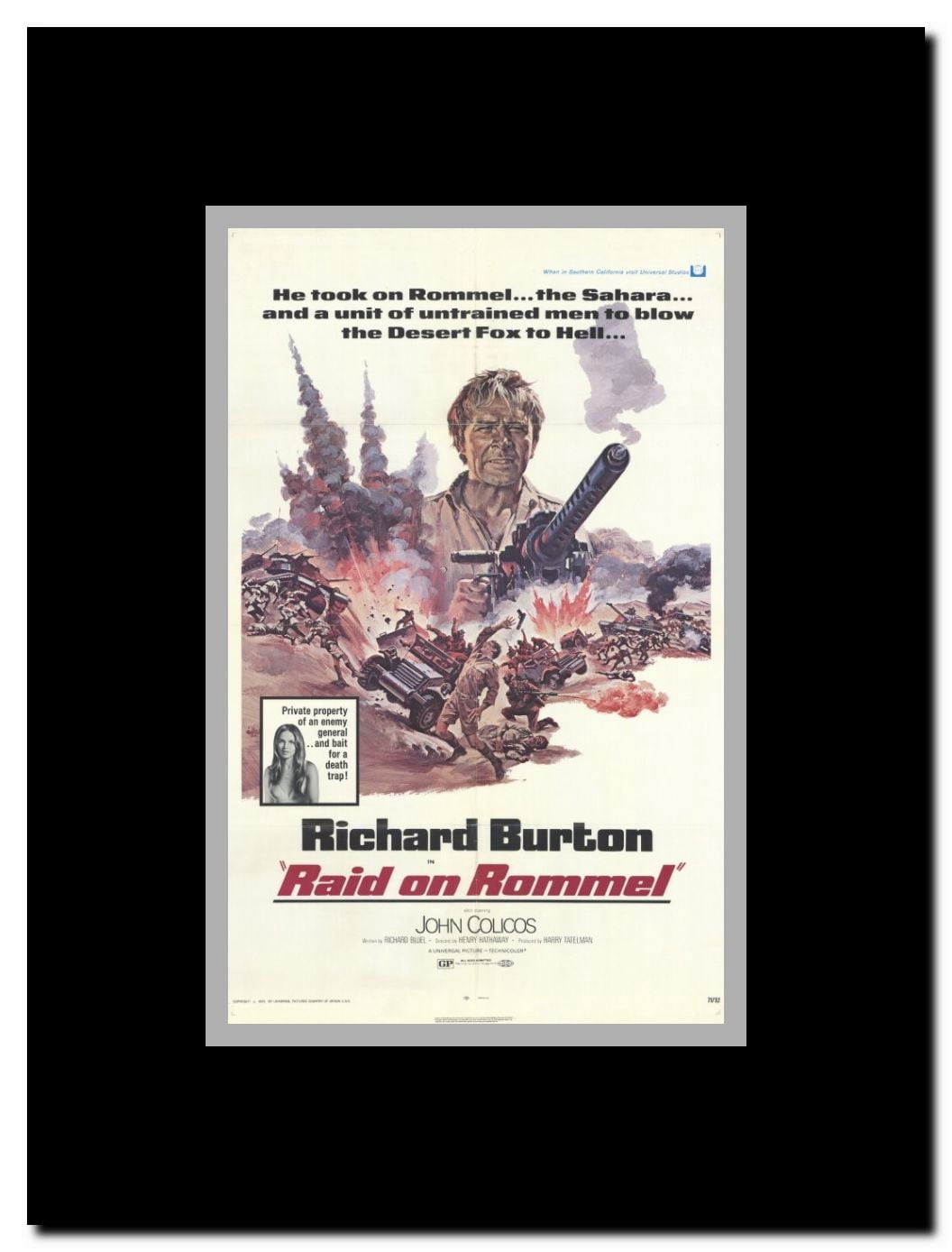 Raid on Rommel Framed Movie Poster