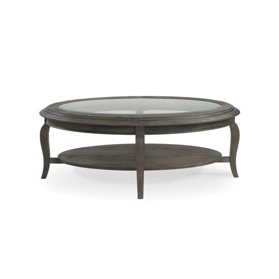 Raiden Oval Wood Cocktail Table in Coffee Bean