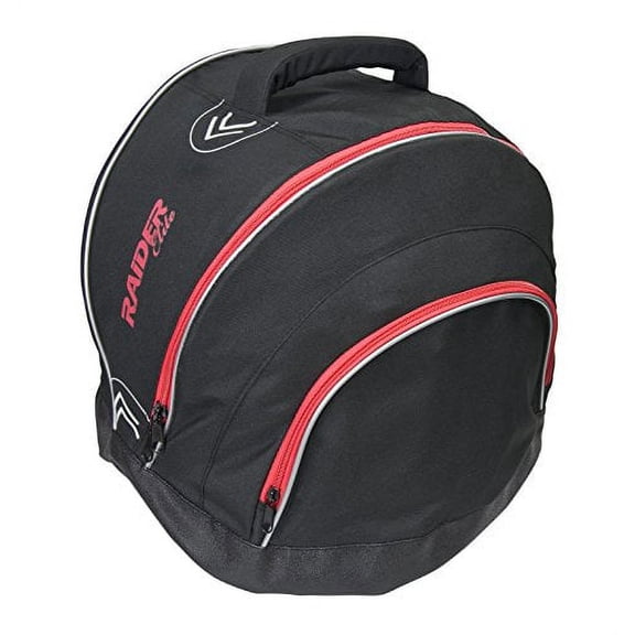 Raider Elite Motorcycle Helmet Bag Storage Fleece Lined Zip Up Black - Waterproof Shell