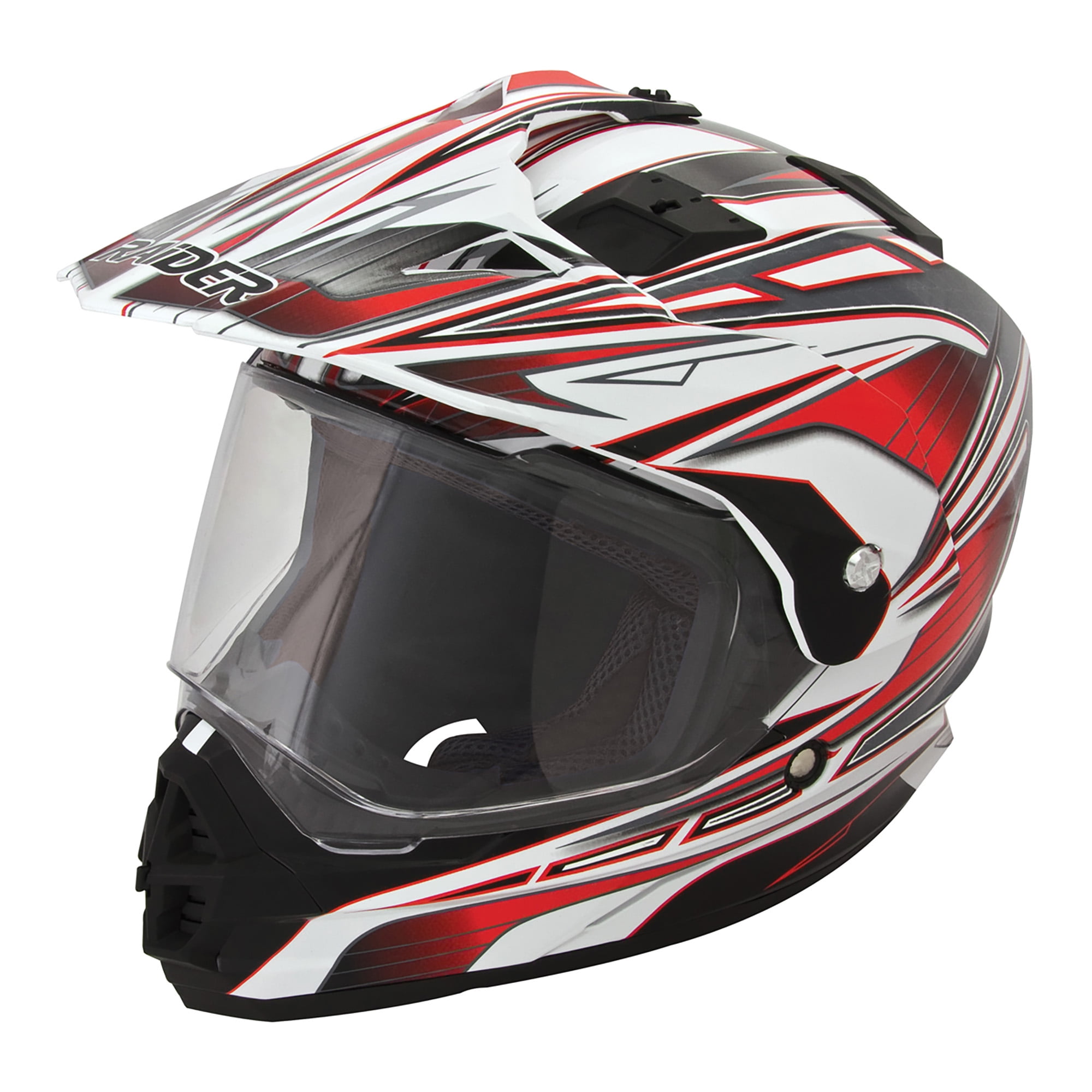 Raider Edge Dual Sport Helmet DOT Approved Red Large Walmart