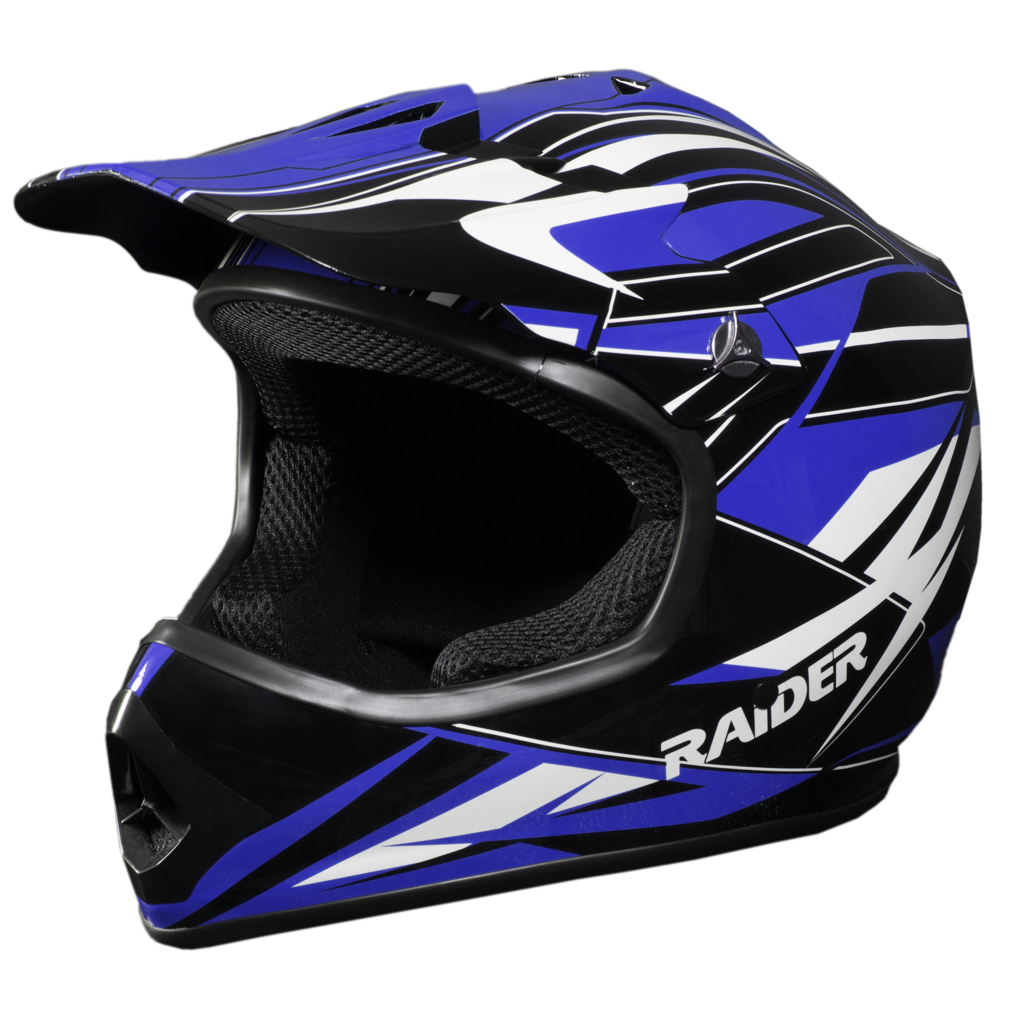 Raider GX3 Motocross Dirt Bike Youth Helmet DOT Approved - Blue - YL