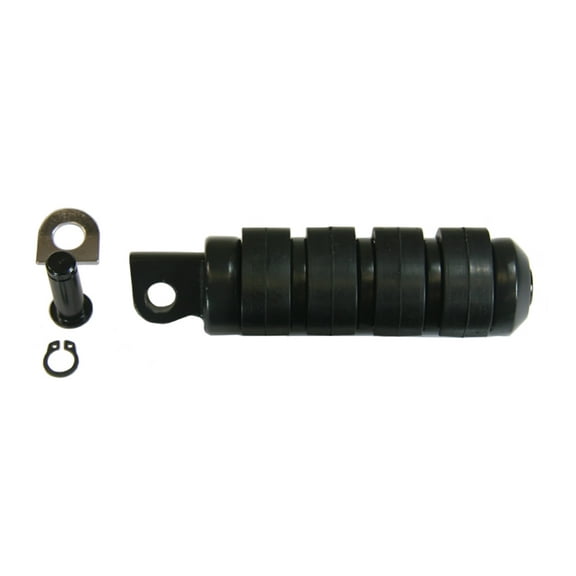 Raider, KIT-6050B-E, Black Foot Peg, Washer, Pin & Ring for Forward Controls 2004-2013 for Harley XL Sportster models