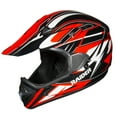 thumbnail image 1 of Raider Motocross RX1 Open Face Helmet DOT Approved - Red - Large, 1 of 5
