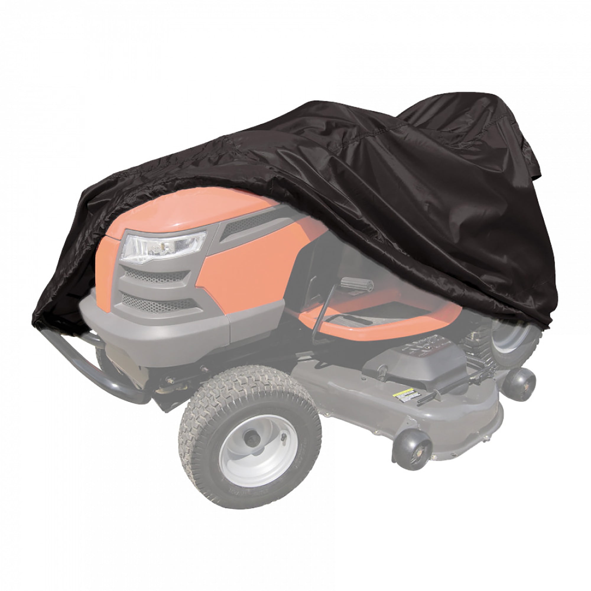 Black Weather-Resistant Polyester Lawn Tractor Cover for 50" Deck