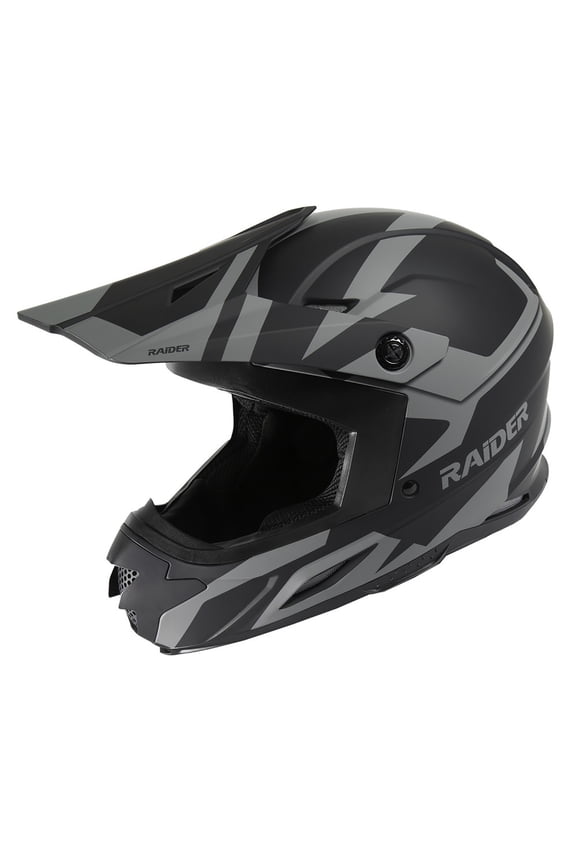 Z7 MX Off-Road Helmet DOT Approved - Black/Silver - Med