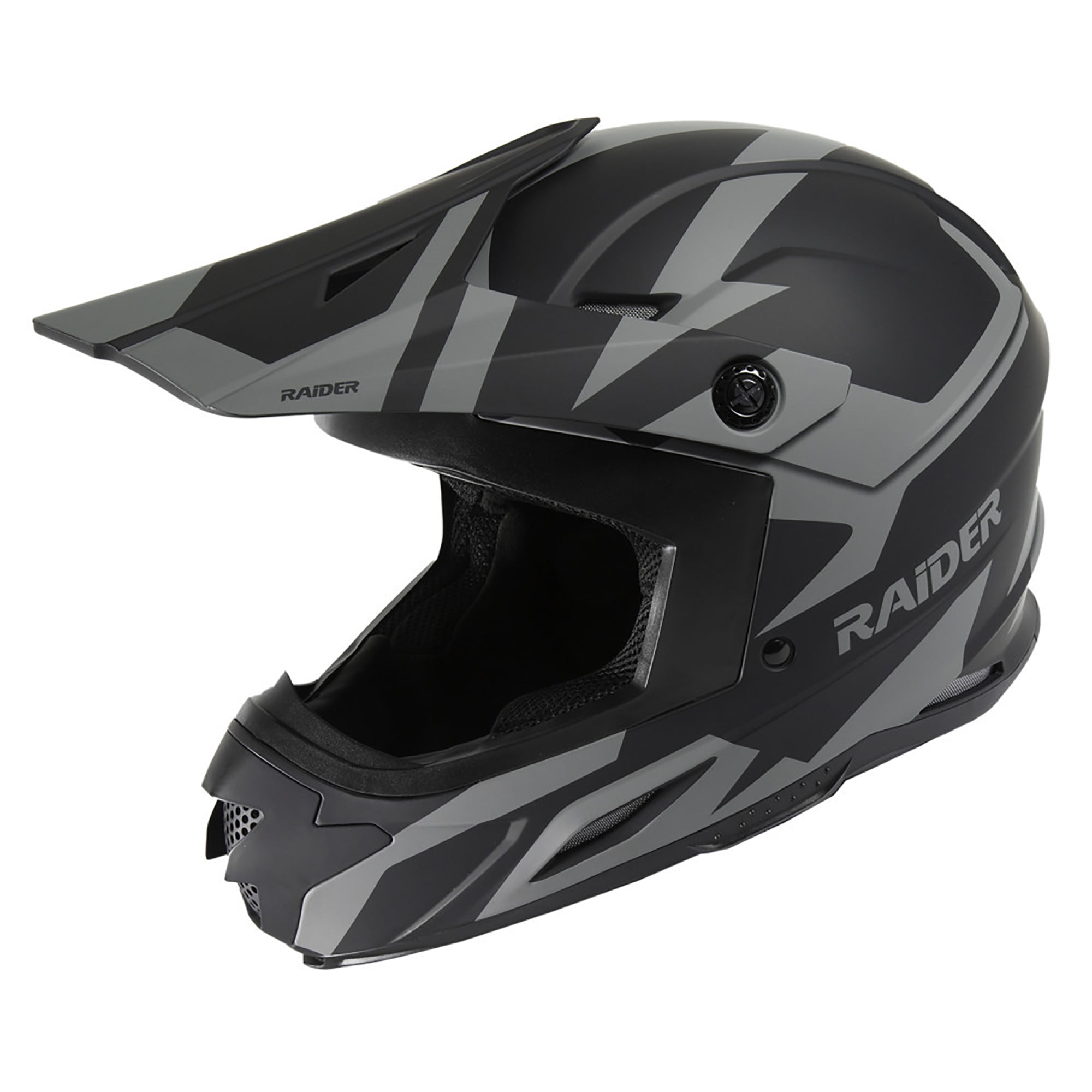 Raider Z7 MX Off-Road Helmet - Black/Silver - Small, Adult Unisex