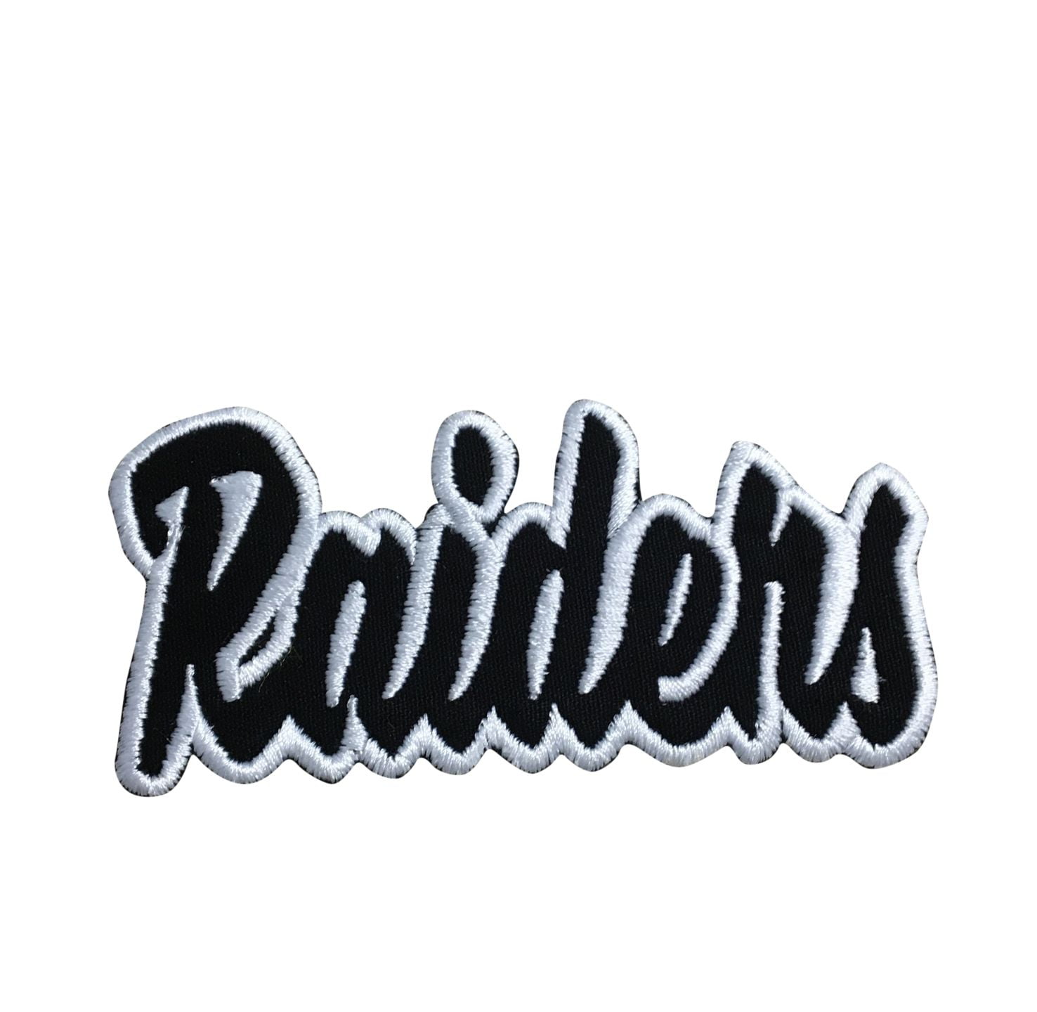 Raiders - Black/White - Team Mascot - Words/Names - Iron on  Applique/Embroidered Patch 