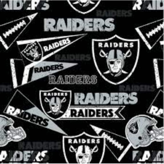 Raiders Flag Cotton Fabric
