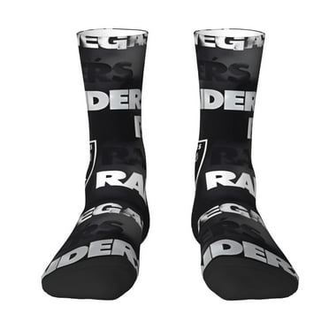 Raiders Football Team Contrast Color Mid-Tube Socks, Various Styles, Team Color Socks, Men's Sports Socks, Casual Socks, Adult One Size Socks, Unisex