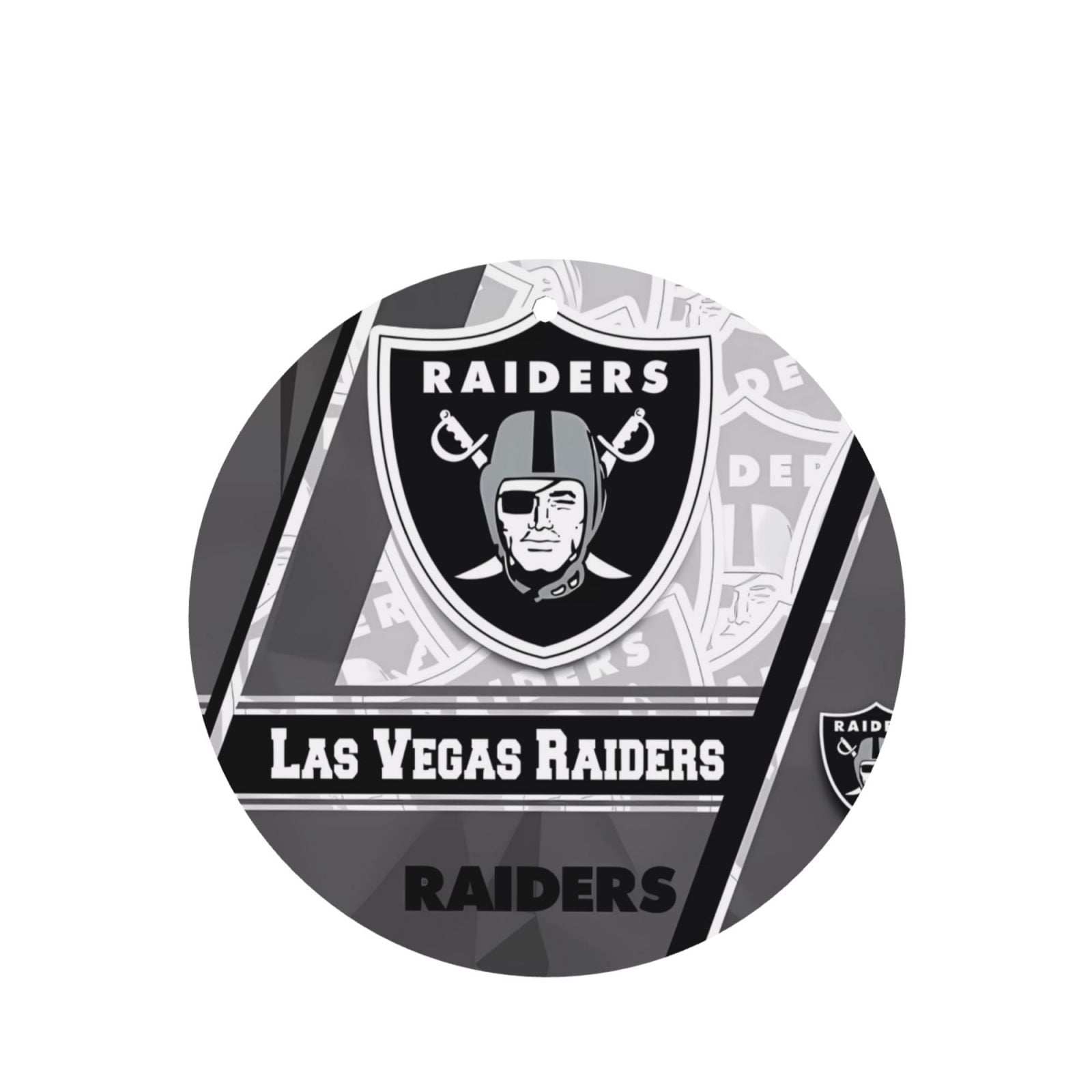 Raiders Football Team Custom Round Fragrance Tablets with Lavender Lanyard Car Fragrance Tablets Wardrobe Fragrance Tablets Can also be used in wardrobes and bathrooms (6-pack)