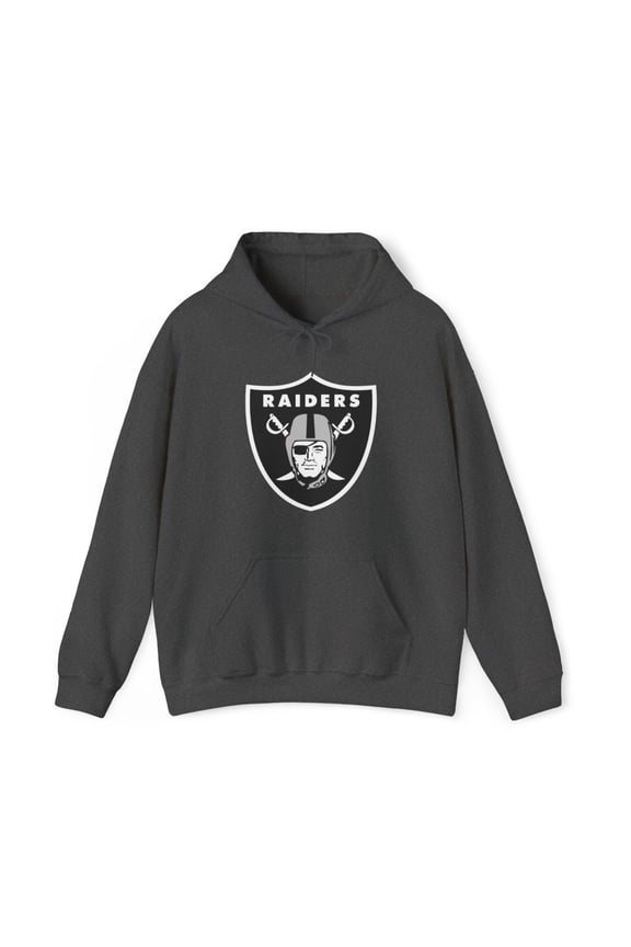 Raiders Las Vegas Football Oakland Los Angeles Raider Nation Hoodie 5 Colors - Dark Heather / L
