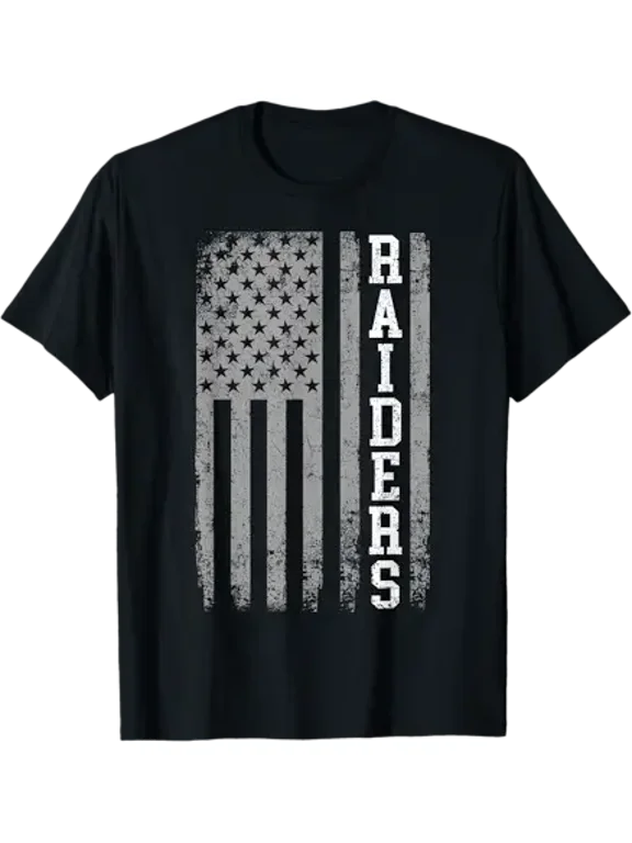 Raiders Name Vintage Retro US Flag Men Women Boy Girl T-Shirt