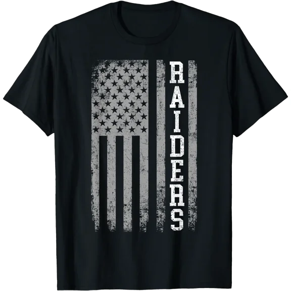 Raiders Name Vintage Retro US Flag Men Women Boy Girl T-Shirt