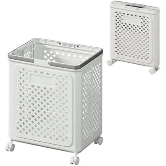 Raidley Laundry Basket, Collapsible Laundry Baskets with Wheels, Multi Functional Folding Wheeled Hampers, Foldable Portable Clothes Basket Cart for Home, Easy to Move (#A,L)