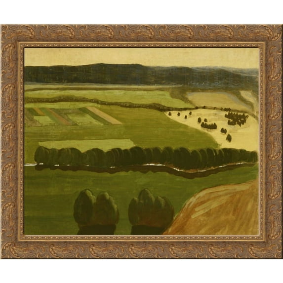 Raigardas (III) 24x20 Gold Ornate Wood Framed Canvas Art by Mikalojus Ciurlionis