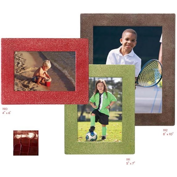 Raika 4 x 6 Square Edge Leather Frames - Red
