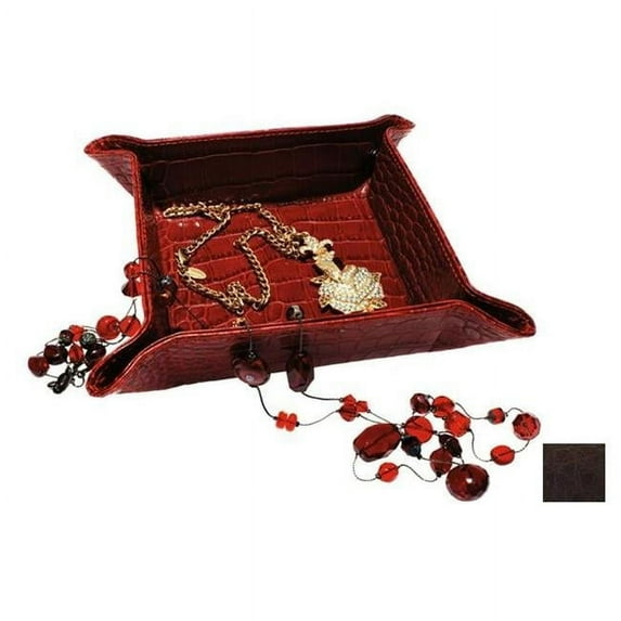 Raika RO 144 MOCHA 6.5in. x 7in. Desk Valet - Mocha