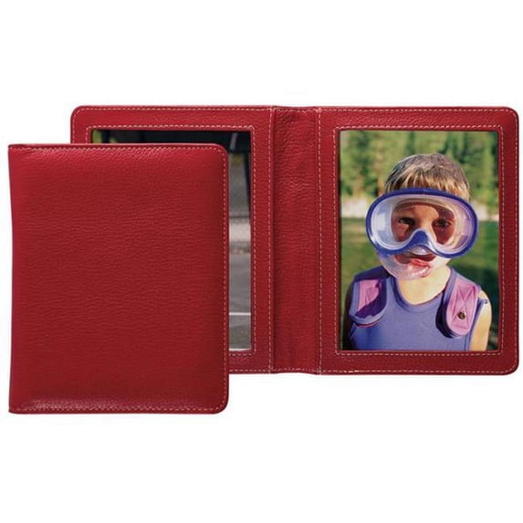 Raika ROMA RED smooth grain cowhide leather 151 travel duo frame - 4x6