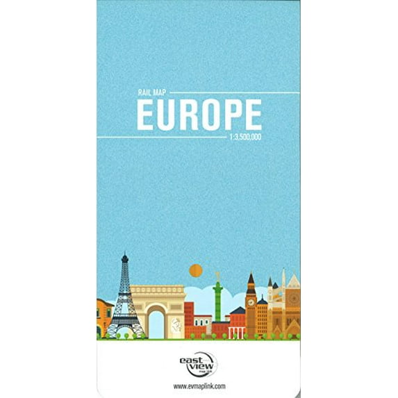 Pre-Owned Rail Map of Europe with Ferry Routes Paperback