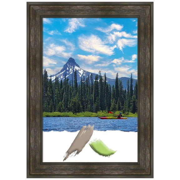 Rail Rustic Char Picture Frame, Photo Frame, Art Frame