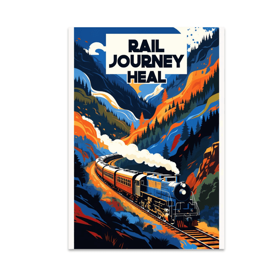 Rail Travel Adventure Art - Train Enthusiast - 13x19 Poster Print