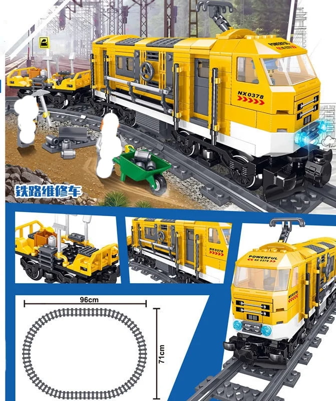 Rail transit series high-speed train steam train building blocks toy ...
