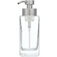 thumbnail image 1 of Rail19 Modern Square Glass Foaming Soap Dispenser, 12oz (Stainless), 1 of 5