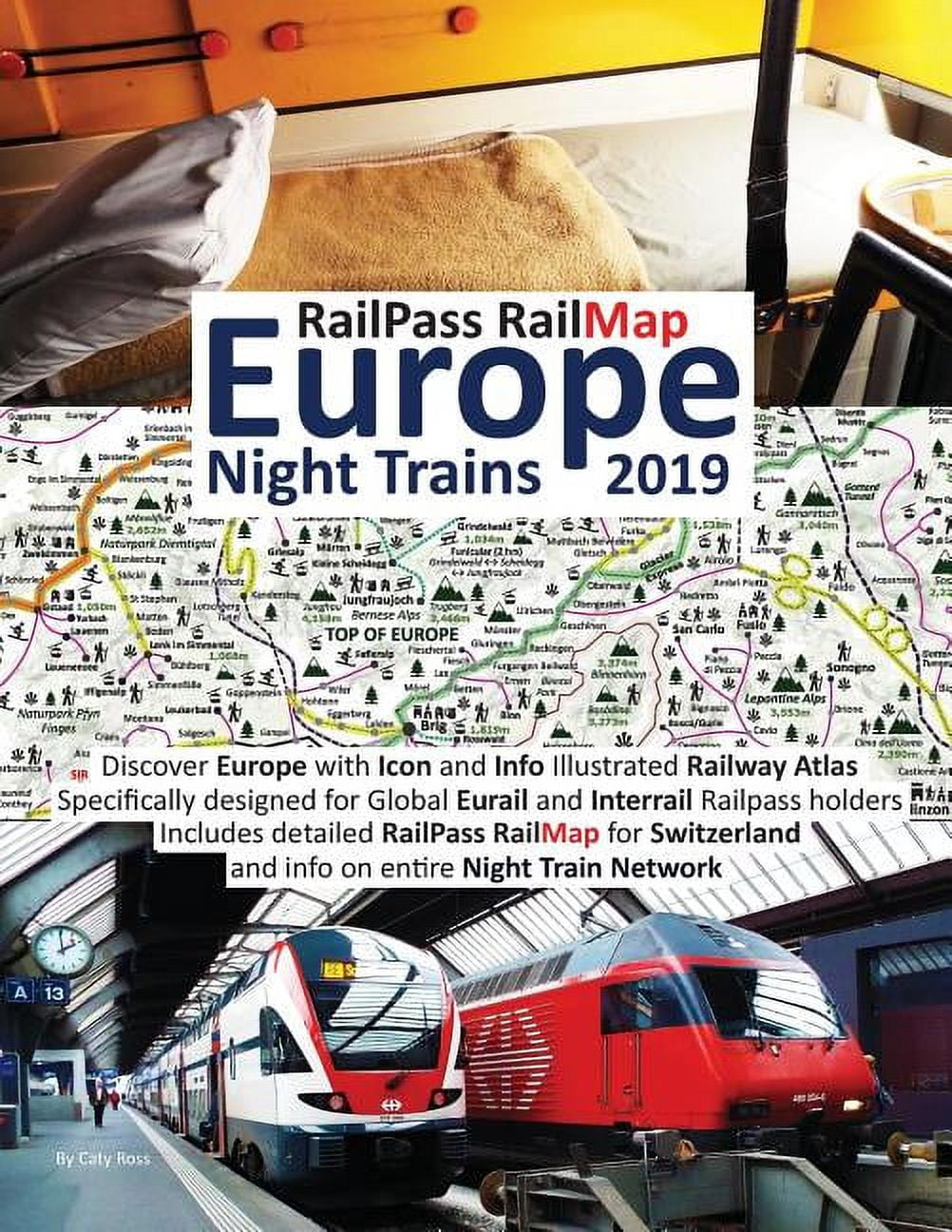 RailPass RailMap Europe - Night Trains 2019: Discover Europe with Icon ...