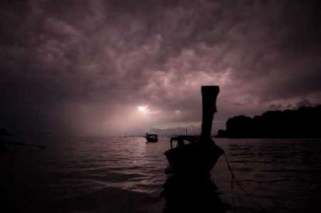 Railay Beach Lightning I Canvas Art - Erin Berzel (12 x 18)
