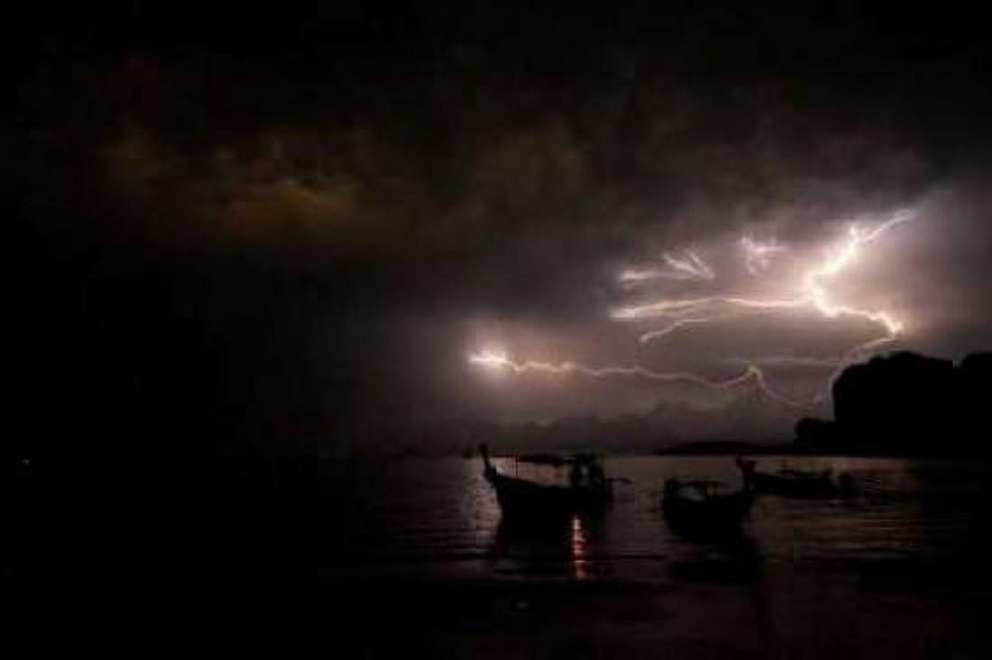 Railay Beach Lightning II Canvas Art - Erin Berzel (24 x 36)