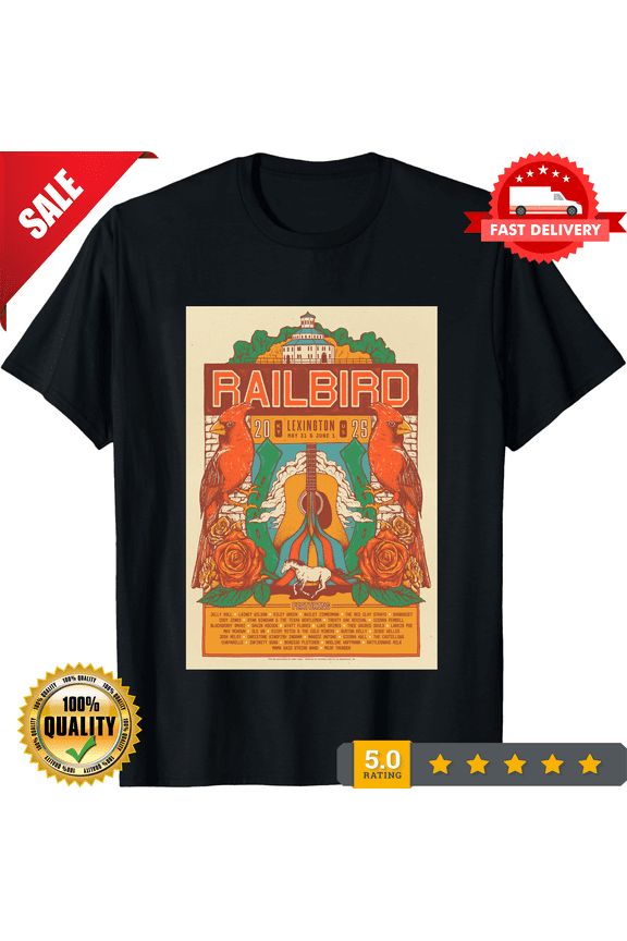 Railbird Festival 2025 Lexington, Ky Unisex T-Shirt Size S-3XL, NEW INSTOCK-TH70569